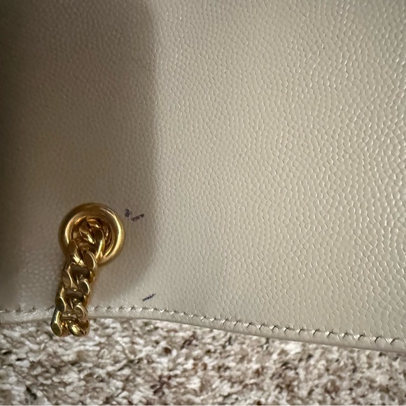 Yves Saint Laurent Taupe Leather Crossbody Bag - Picture 9 of 13